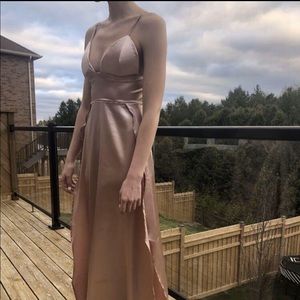 Long Champagne Dress